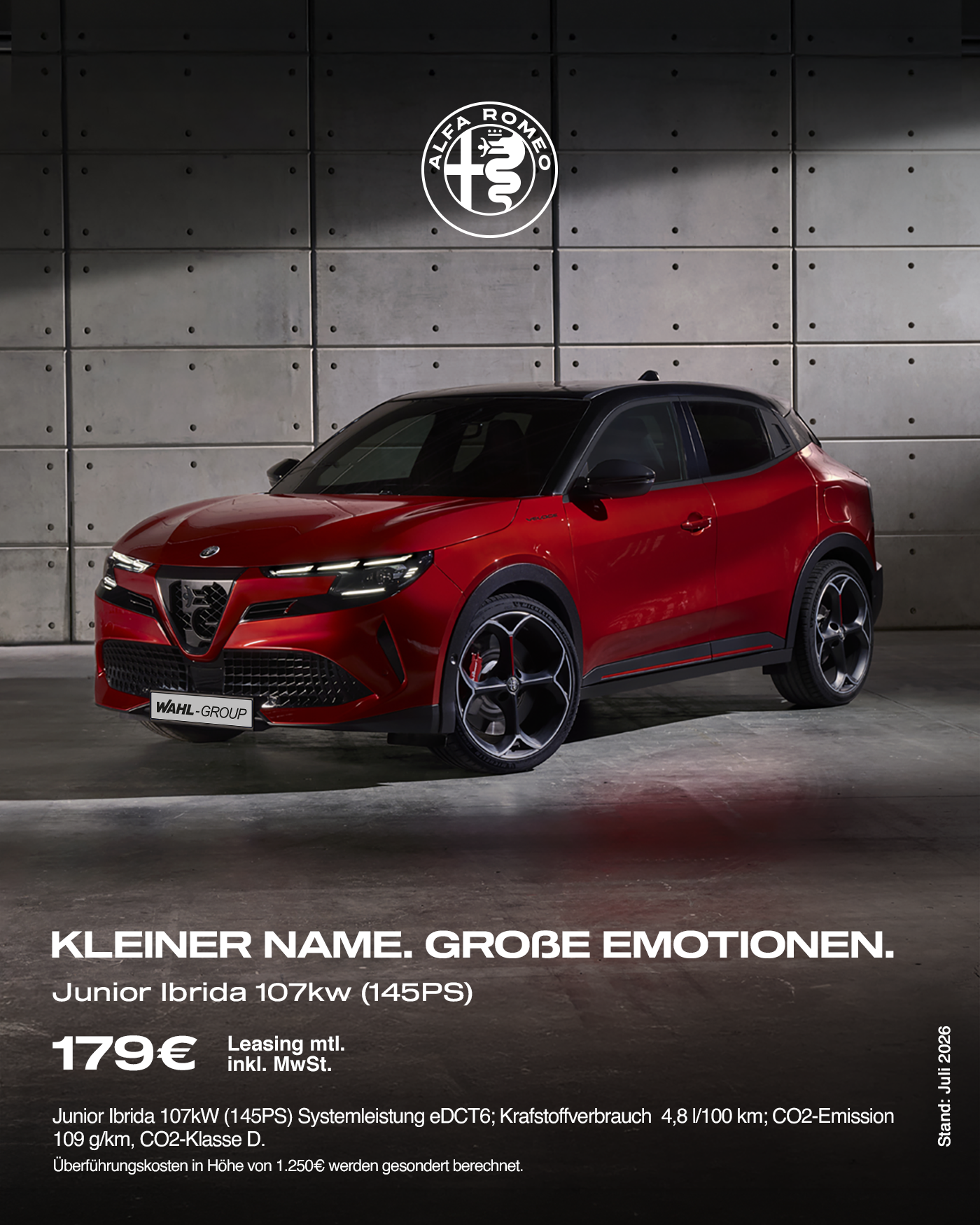 Alfa Romeo Junior Leasingangebot bei der Wahl-Group